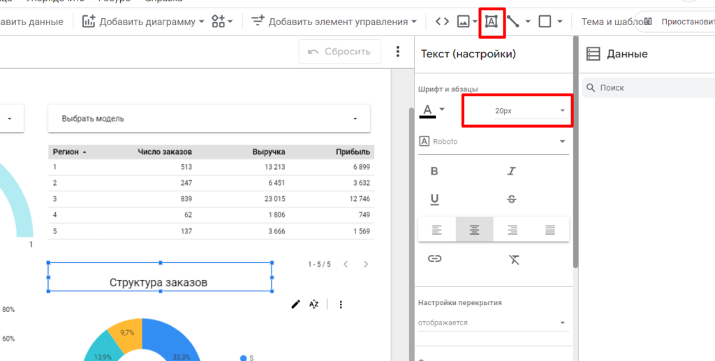 Операционный дашборд в Google Looker Studio